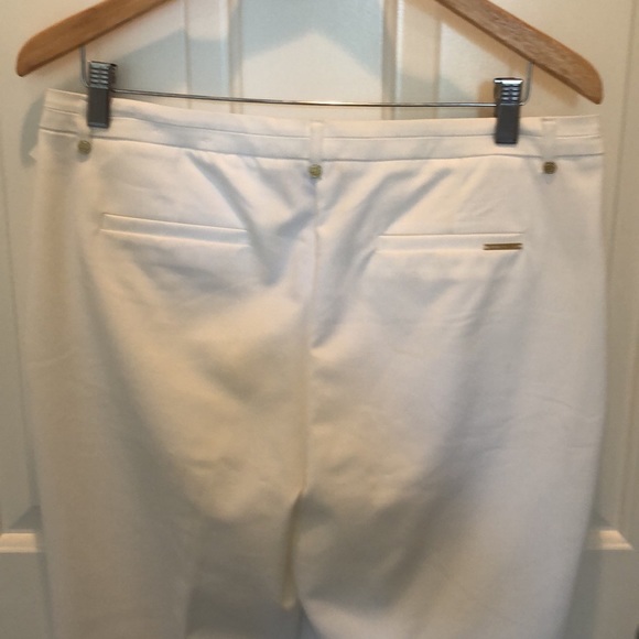 Anne Klein Women’s Classy White Gold Casual Classic Trousers Pants Size 10 - Picture 9 of 14
